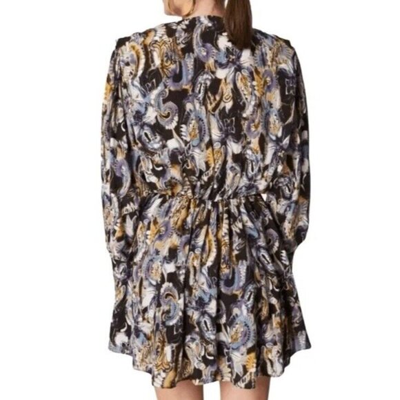 IRO Damie Dress Size 34 FR /US 2 Asymmetrical Mini Designer Luxury Western Boho - Picture 4 of 12